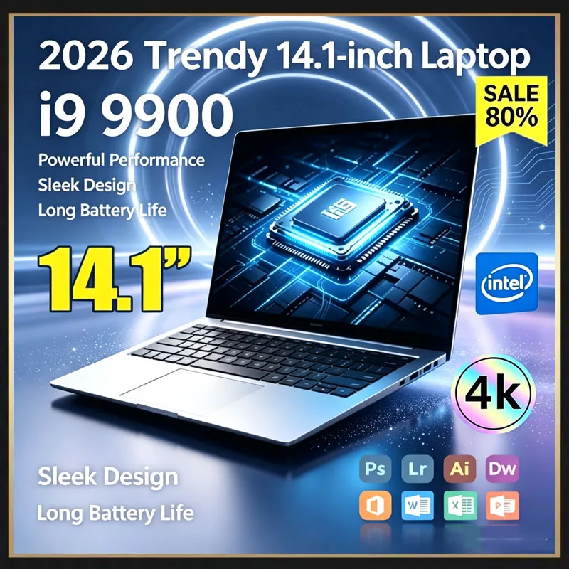Pc Gaming Intel - كمبيوتر محمول فائق النحافة بشاشة 14.1