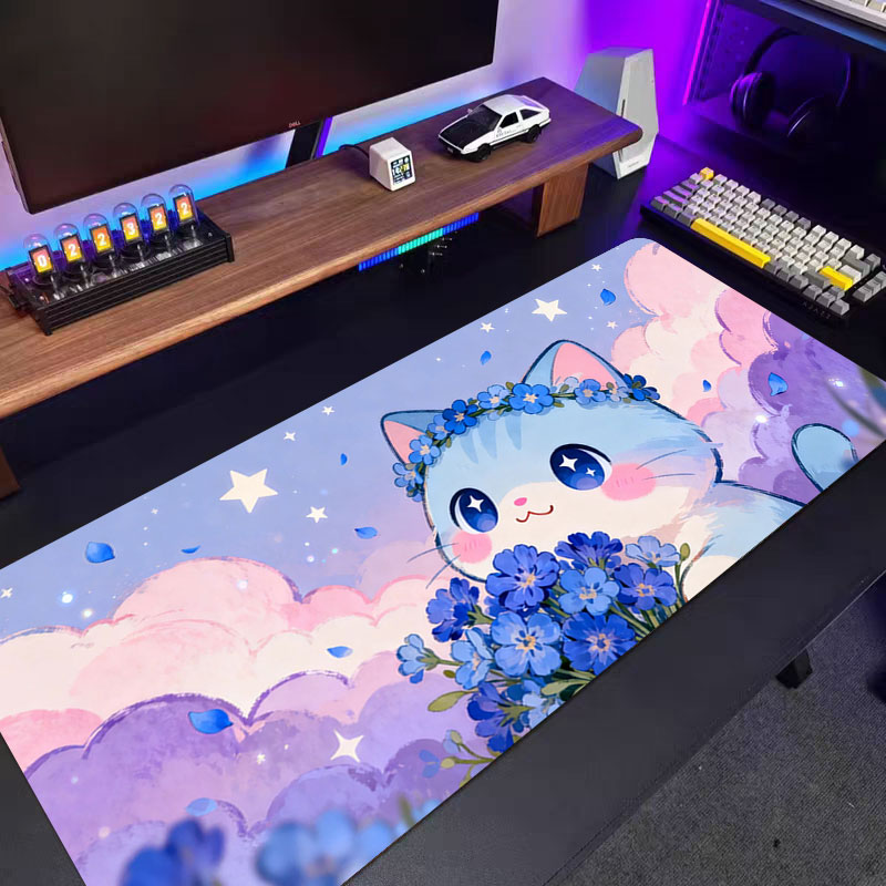 لوحة ماوس بتصميم قطة سحابية با - مراجعة Pc Gaming Pink وسعره