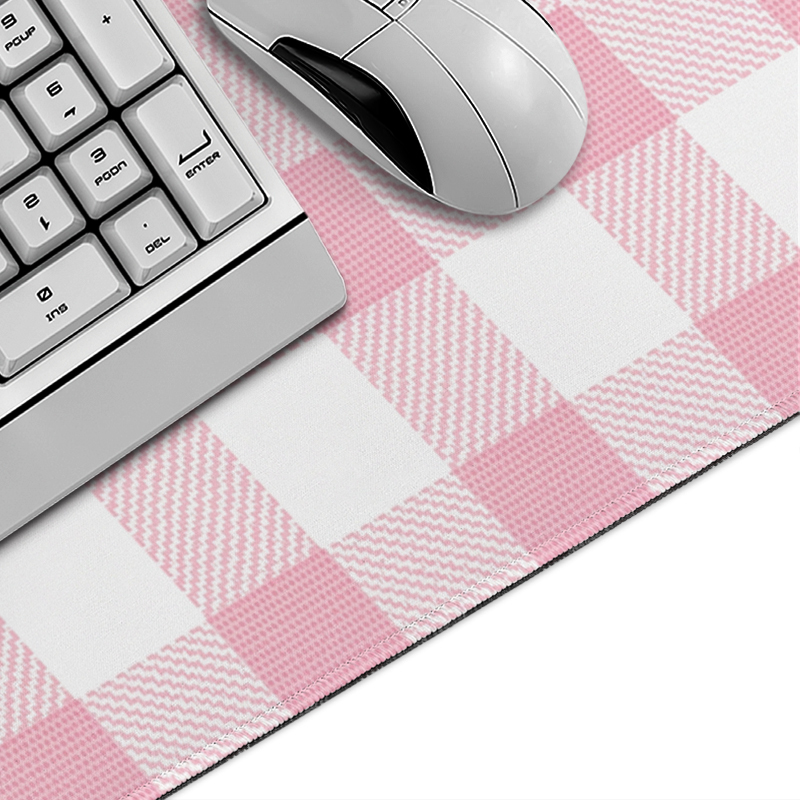 لوحة ماوس وردية بنقشة مربعات،  - مراجعة Pc Gaming Pink وسعره